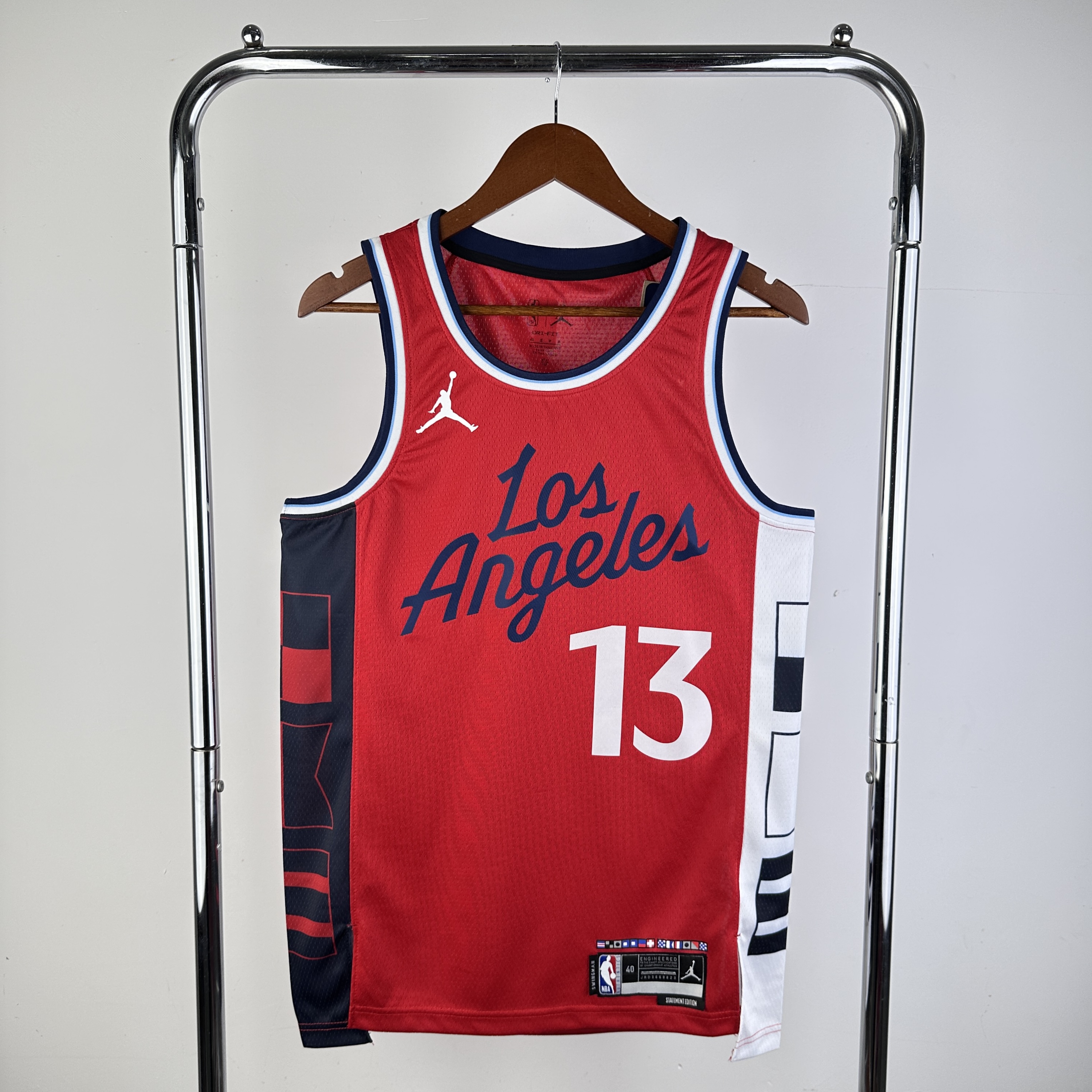 Men Los Angeles Clippers #13 George Red Season 2024 NBA Jersey